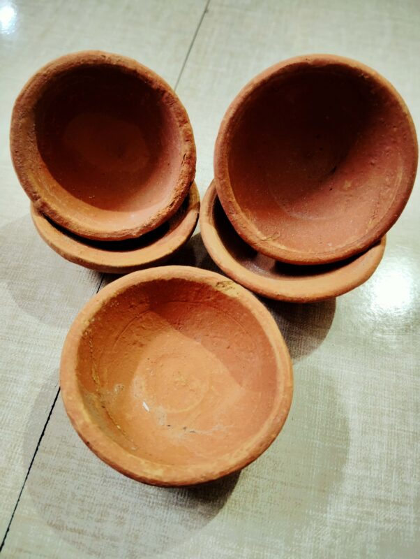 Traditional Handmade Clay Diya For Diwali, Set of 12 - Image 3