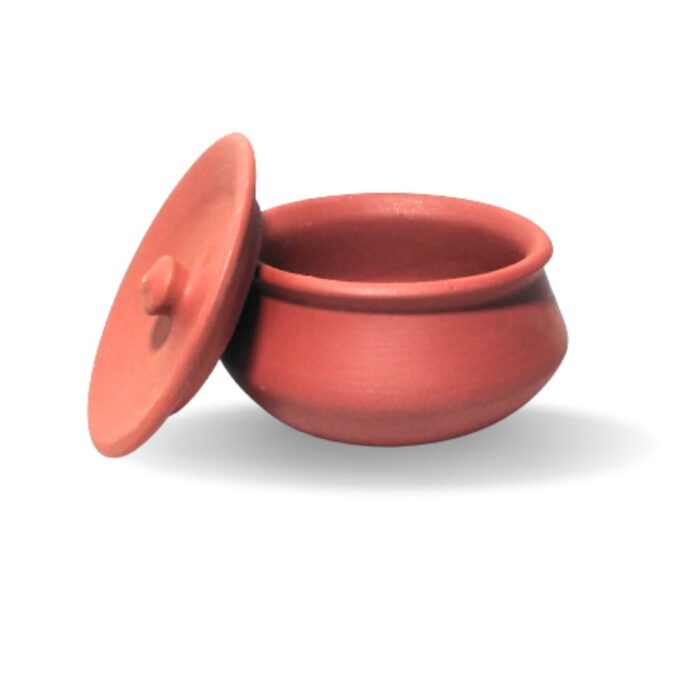 Five Star Clay Art | Terracotta Handi with Lid - Brown Clay Pot for Traditional Cooking (1000 ml) - Image 2