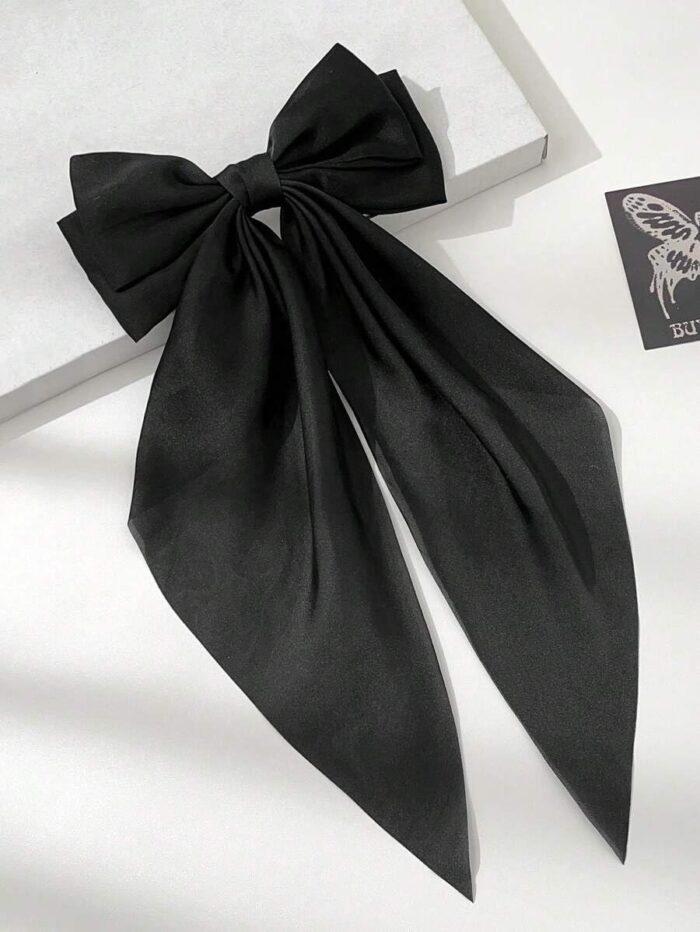 Balirava® 3 Pack Red, Black And Off White Bow Clips For Women, Cute Hair Accessories for Girls, Hair Bows For Women, Bow For Hair, Bow Hair Clips For Women - Luxury Satin Hair Bow Clips (French) - Image 7