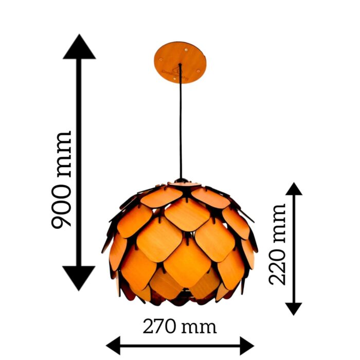 WOODIOGRAPHY Wooden Ceiling lamp Pendant lamp for Decoration of Home-Corded Electric - Image 4