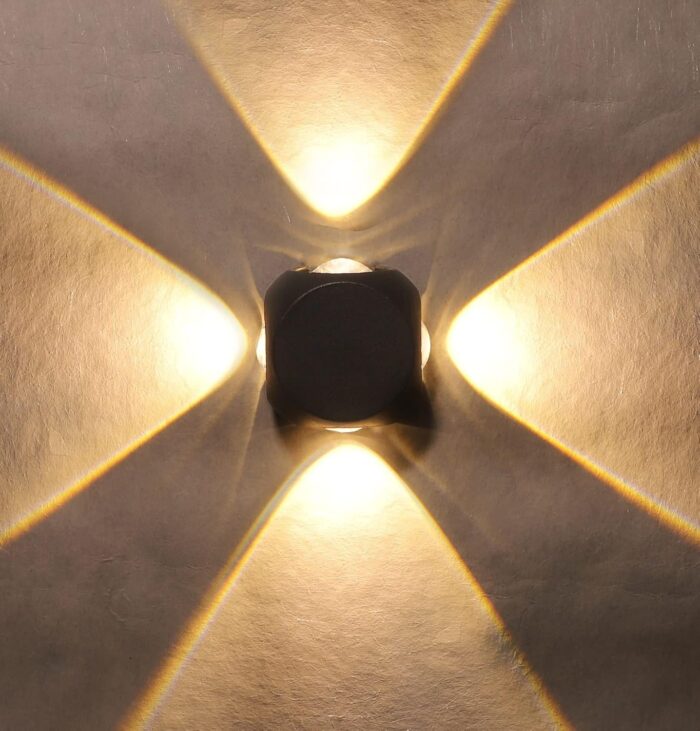Aluminium LED Wall Light 4 Way Splitter, Warm White, IP-65 Rainproof & Shockproof Alluminium Body (1 Year Warranty) - Image 5