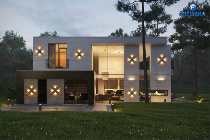 Aluminium LED Wall Light 4 Way Splitter, Warm White, IP-65 Rainproof & Shockproof Alluminium Body (1 Year Warranty) - Image 3