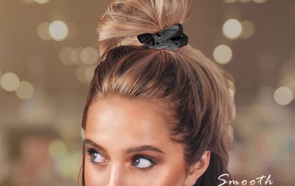 Silvr Bear Luxury Satin Scrunchies Set for Women, Girls | Anti-Hair-Breakage Hair Ties - Image 2
