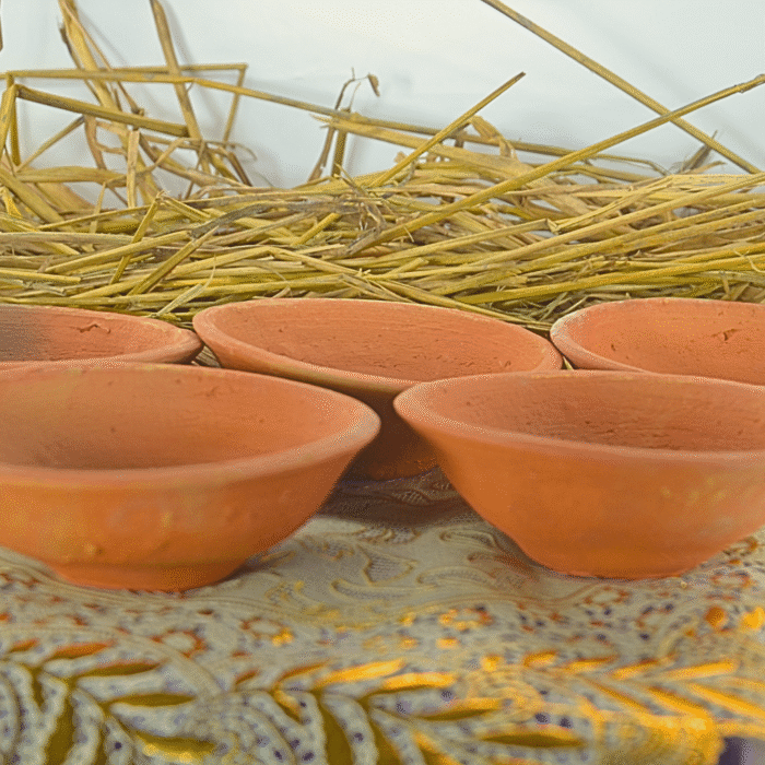 Traditional Handmade Clay Serving Bowls, Terracotta Katori Set of 6, Indian Dining Bowls for Desserts and Snacks - Image 2