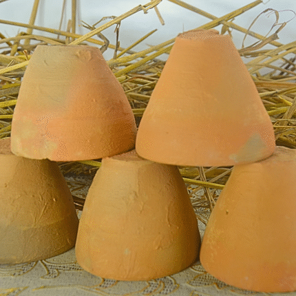 Traditional Clay Kulhad Cups for Tea and Coffee, Handmade Terracotta, Set of 6, Natural